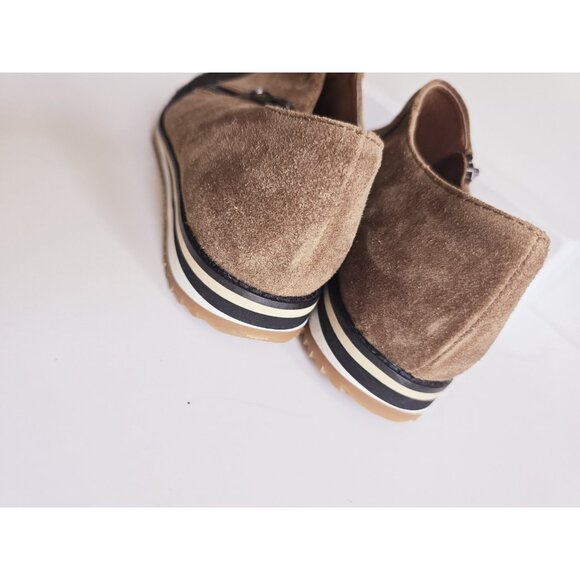 ALL BLACK Footwear Cap Toe Pony Hair Suede Leather Zip Lug Loafer Shoes 39 8.5 - Picture 10 of 14